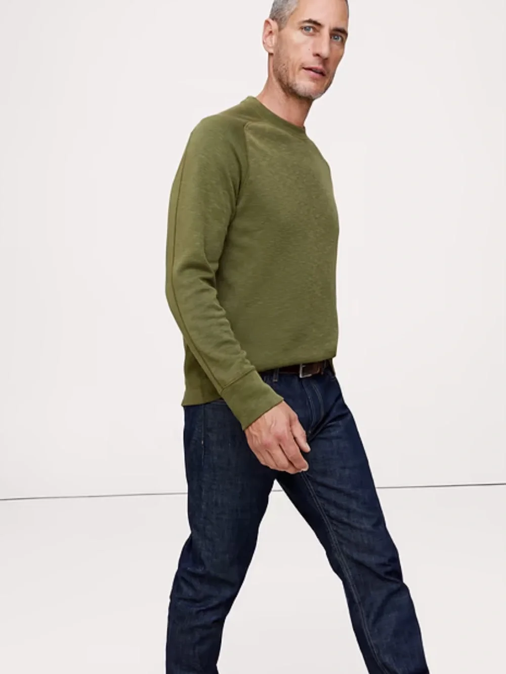 Banana Republic SLUB DOUBLE KNIT CREW NECK Shirt Men’s Sz L